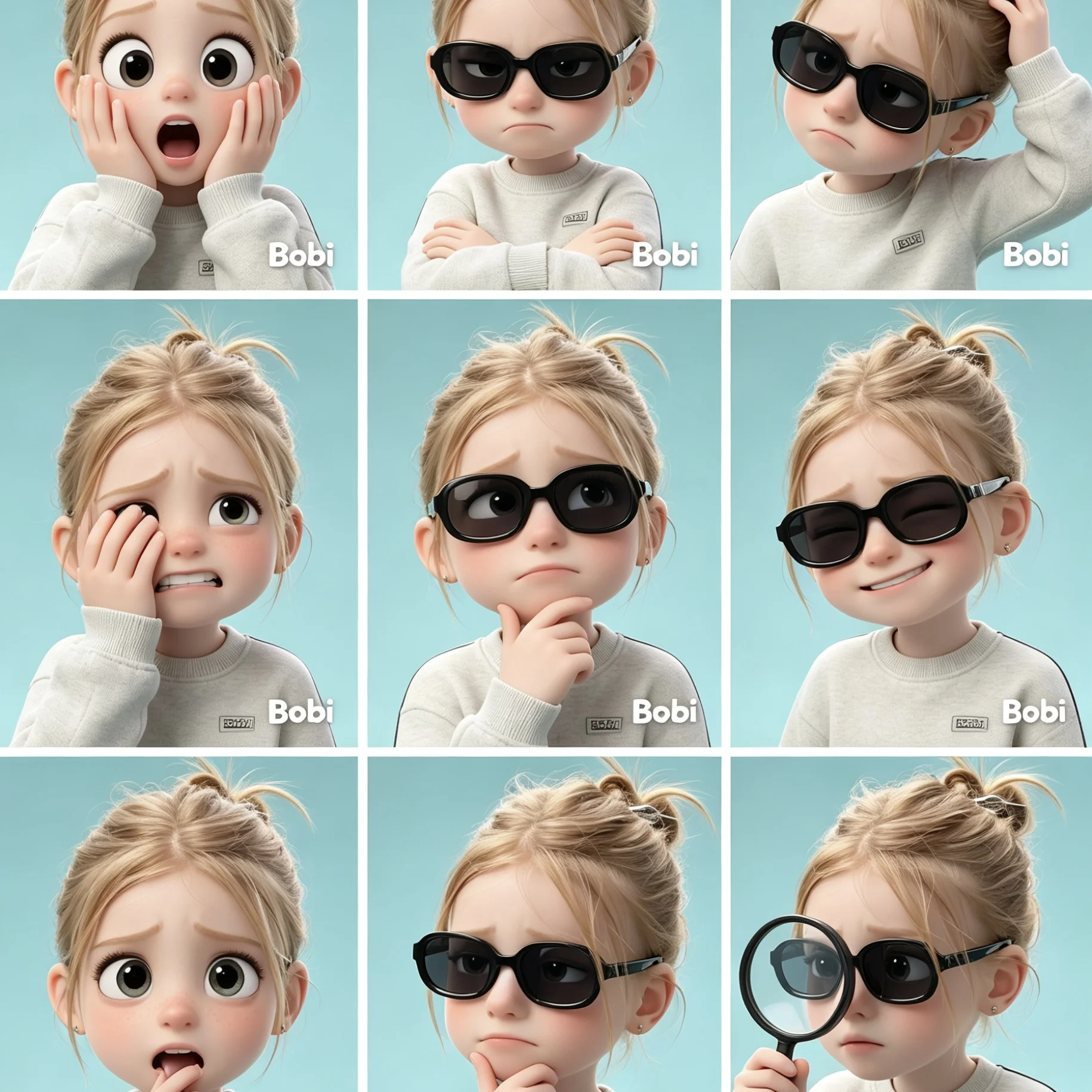 Bobi AI cute sticker style portrait 1
