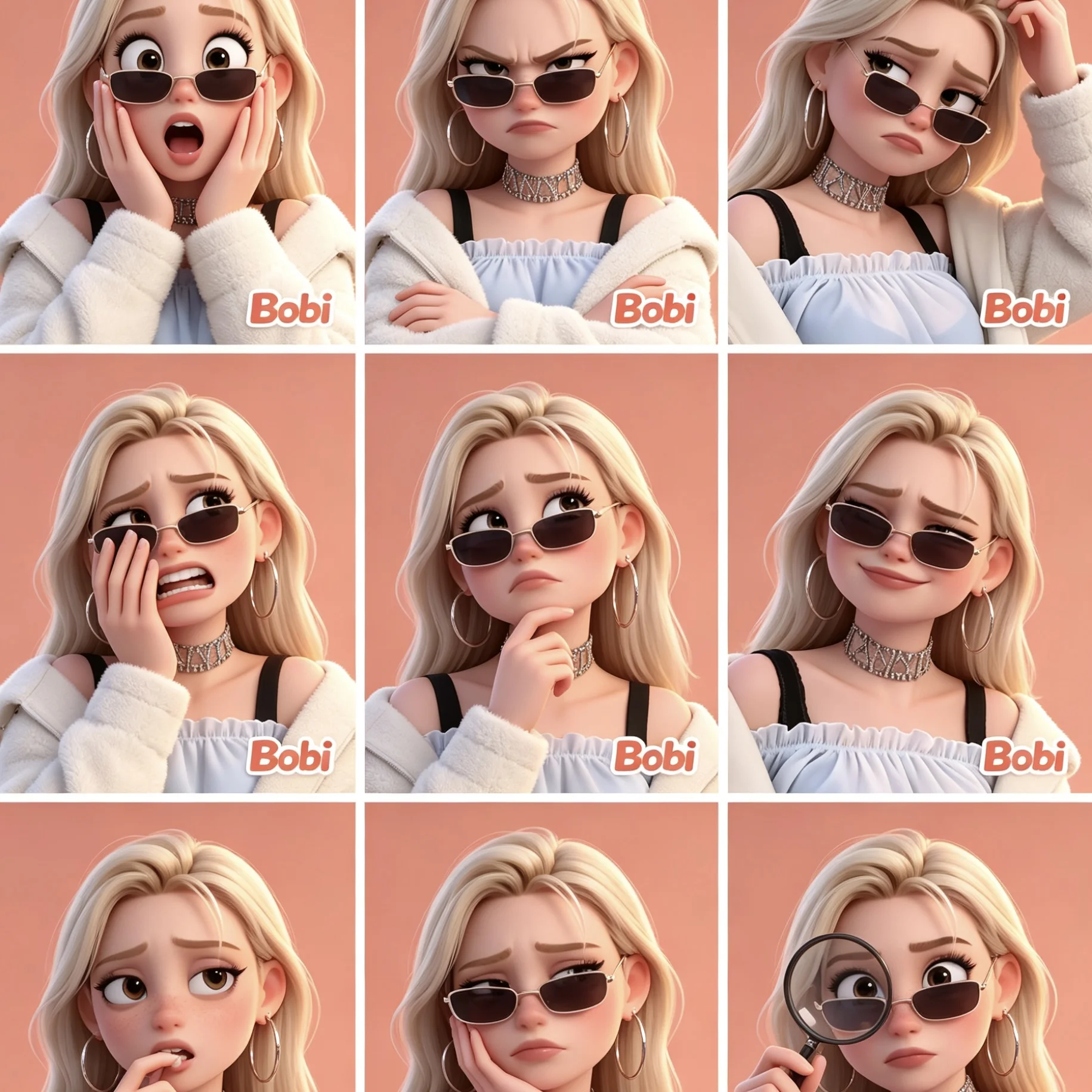 Bobi AI cute sticker style portrait 2