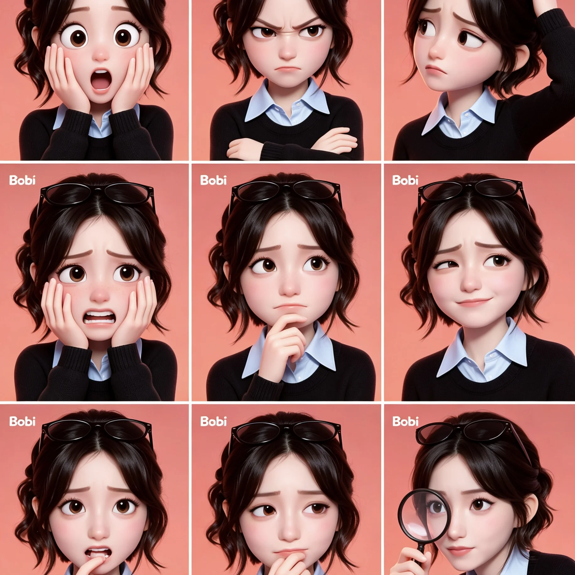 Bobi AI 可爱贴纸风格作品展示 1